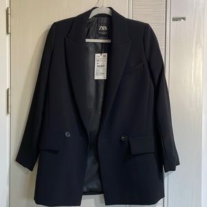 NWT Zara womens oversized black blazer